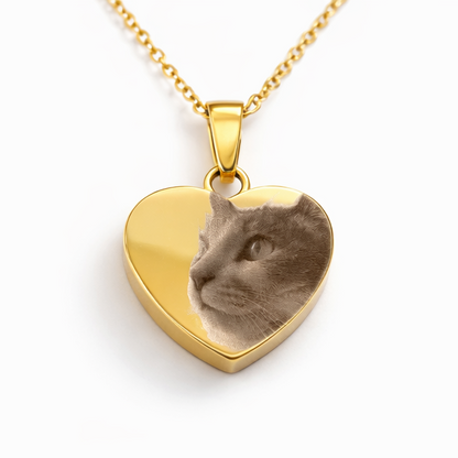 Pour toujours dans mon cœur - Collier gravé en acier inoxydable