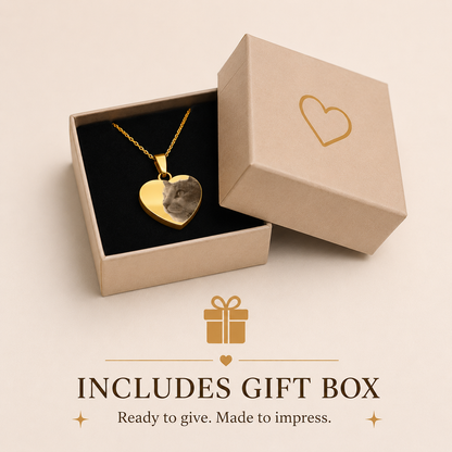 Pour toujours dans mon cœur - Collier gravé en acier inoxydable
